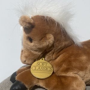 Vintage Dakin 1988 soft classics stuffed horse plush western horseback NWT